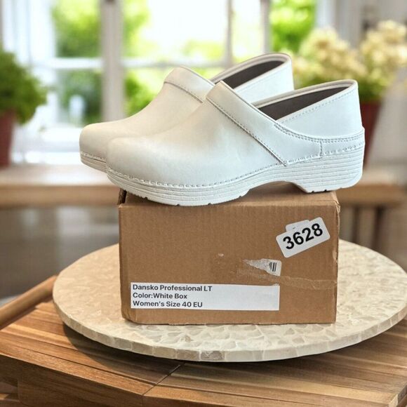 Dansko Professional LT White Box Leather Clogs Women’s Size 40 EU Comfort Work S - Picture 8 of 11